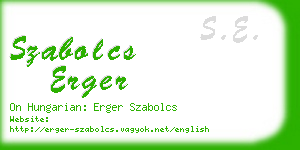 szabolcs erger business card